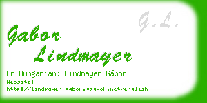 gabor lindmayer business card