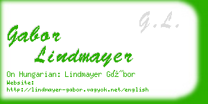 gabor lindmayer business card